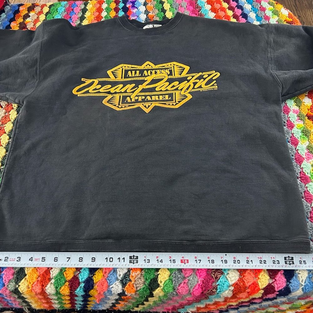 Vintage 1992 Ocean Pacific Oversized Crewneck Sweatshirt Boxy OP Unisex … - Picture 13 of 16